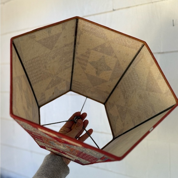 Vintage Patchwork Fabric on hard shell Lampshade - Picture 7 of 11